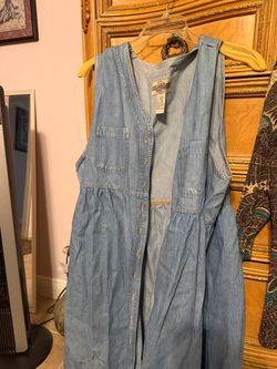 Light Denim Button Down Sleeveless
