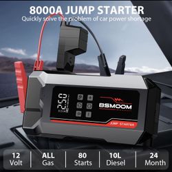 Portable Car Jump Starter with Air Compressor, Blower All-in-One