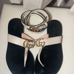 Gucci Sandals And Belt Combo