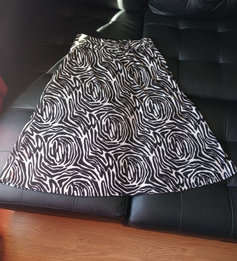 Robert Louis Zebra Print Maxi Skirt