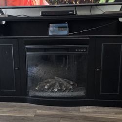 Black Electric Fireplace