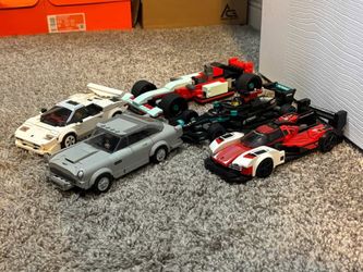 Pre built legos of different cars