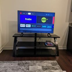 50 Inch Smart Google TV With Glass TV Stand