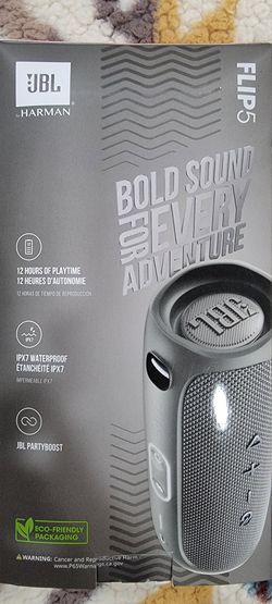 JBL Portable Waterproof Speaker Flip 5(Gray)