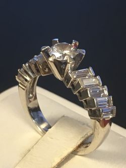 White gold engagement ring