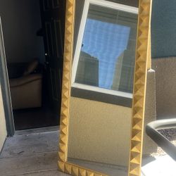 35x70” Gold Color Mirror 100. Firm.  