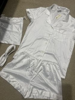 4Pcs Womens Satin Silky Pajama Set - Small
