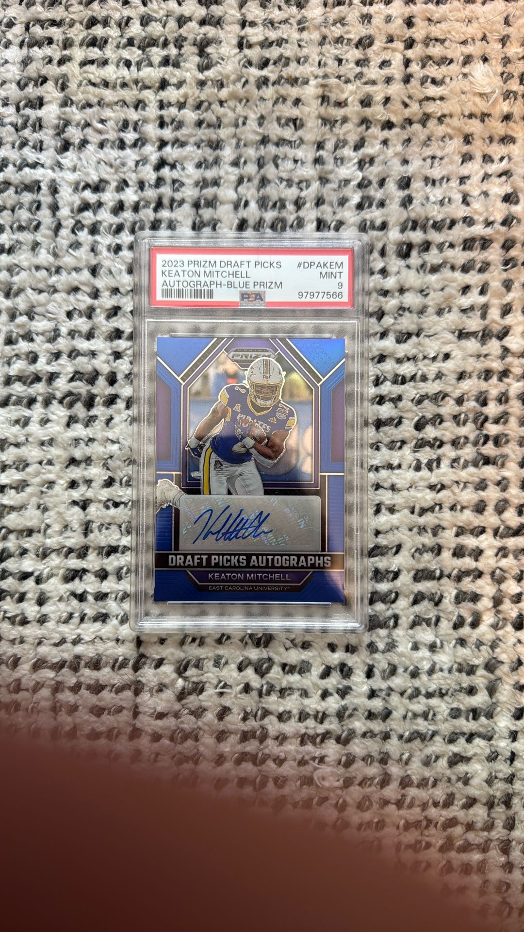 Keaton Mitchell PSA 9 Draft Auto