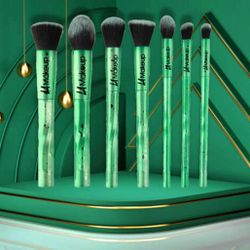 Green Color Kabuki Brush Set