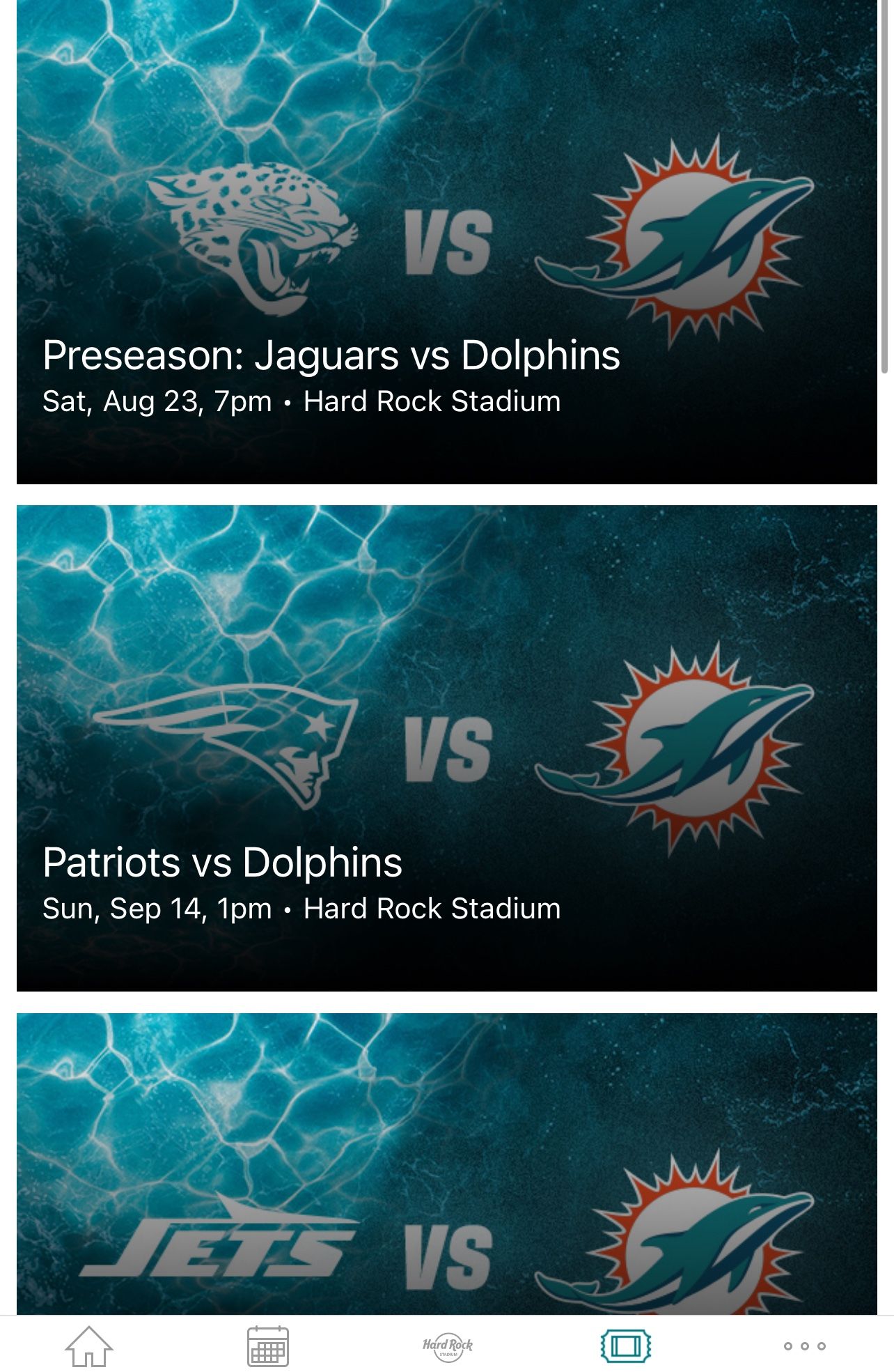 Dolphins Season Tickets