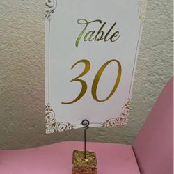 Table Seating Numbers 
