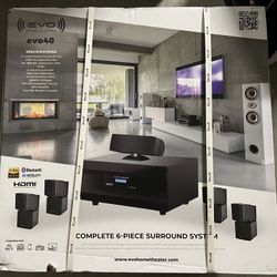 FACTORY SEALED - NEW IN-BOX- Evo40 Home Theater Complete 6 Piece Surround Sound System