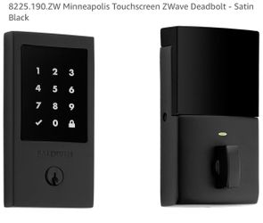 Baldwin ZWave plus digital door lock in black
