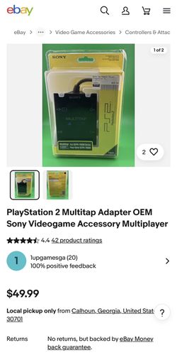 PlayStation 2 Multitap Adapter OEM Sony Videogame Accessory Multiplayer