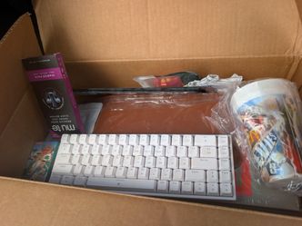 Bunch of things for sale keyboard keycaps tatami mat Kobe jersey