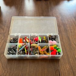 Ice Fishing Jigs And Box 