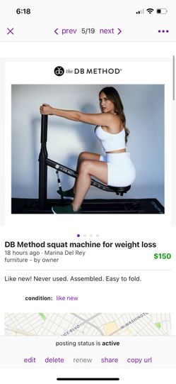 DB Method squat machine for weight loss