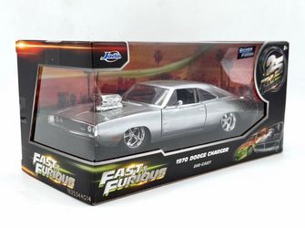 RARE CHASE Jada 1:24 Scale Fast & Furious Diecast Model - 1970 Dodge Charger “Silver Finish”