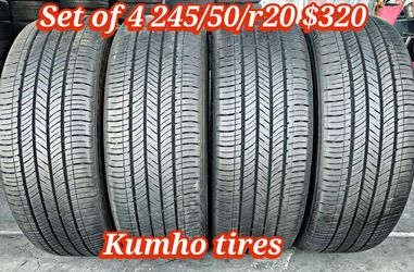 Set of 4 kumho tires 245/50/r20 80% tread ‼️ free instalation and balance ‼️