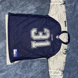 Reebok Dallas Cowboys Jersey Mens L Navy/Gray NFL on Field #31 Roy Williams 