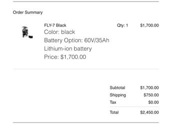Fly 7 E-Bike Moped (Used) $400