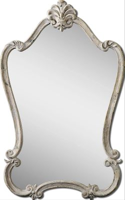 Uttermost Antique White Wall Mirror 36 X 22