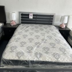 Full  Size Metal Bed frame With Mattress Included 