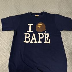 Authentic I Love Bape Bape Shirt (blue)