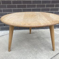 Carl Hansen Hans Wegner Denmark Danish Wood Coffee Table Round Mid Century Modern Ch008 Solid Oak Home Office Vintage 