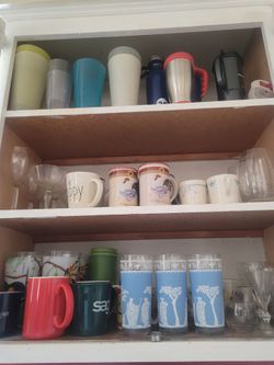 Take all!Lot of Mugs, Glasses, and Tumblers