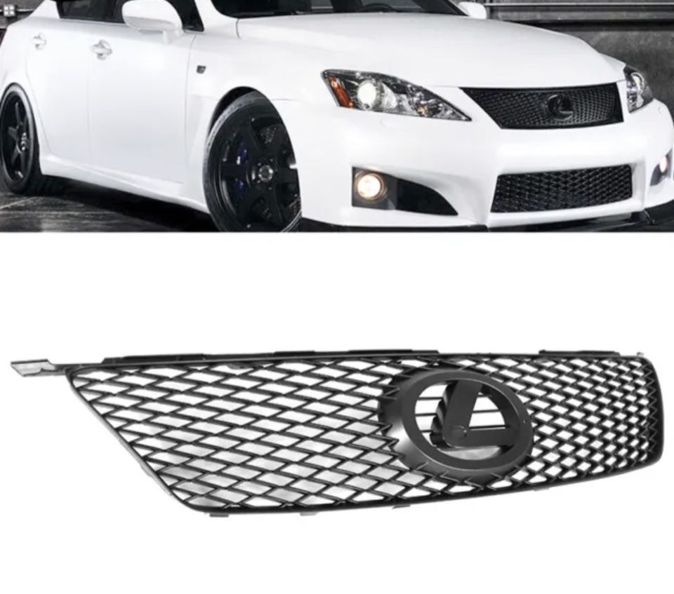 Fits 06-08 Lexus IS250 IS350 IS-F Style Front Bumper Hood Mesh Grille Black