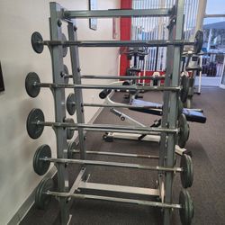 Cap Fixed Straight Bar 20-80lbs Hammer Strength Rack 