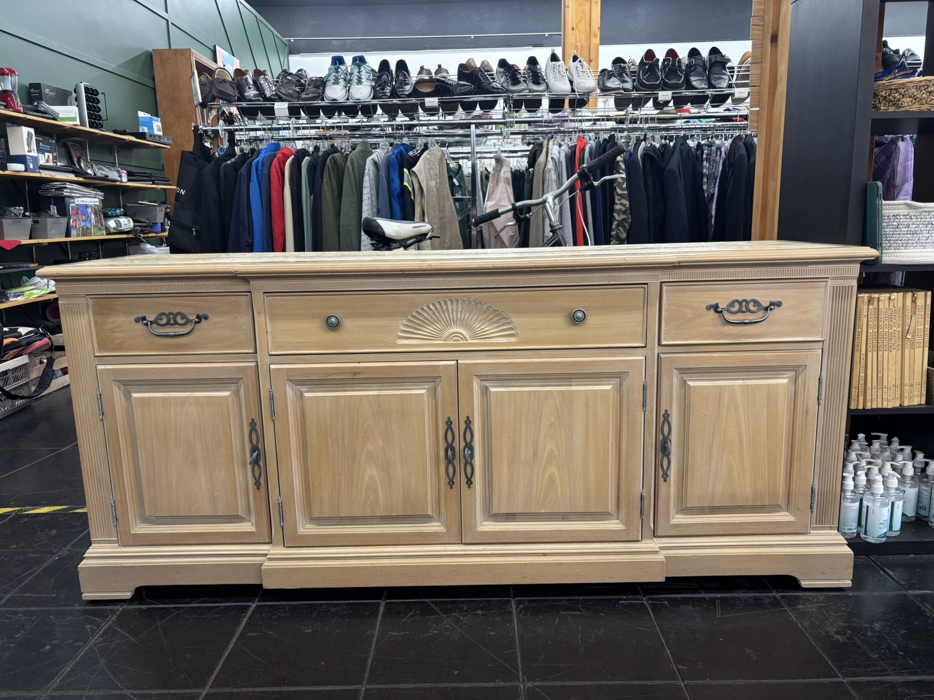 Wood Cabinet with Drawers & Doors