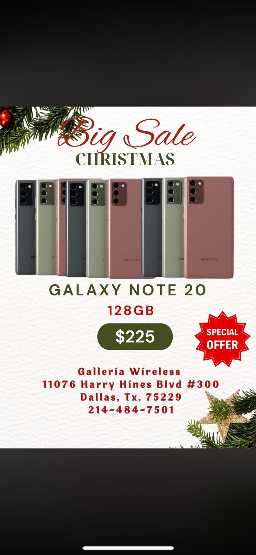 Samsung Galaxy Note 20 128 Gb Unlocked