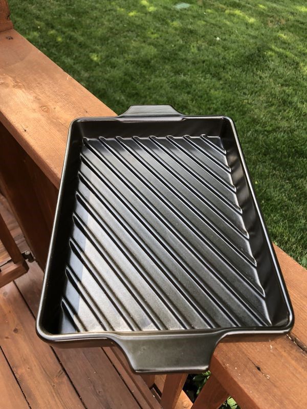 Flame-Friendly Ceramic Grilling Pan by Charcoal Companion