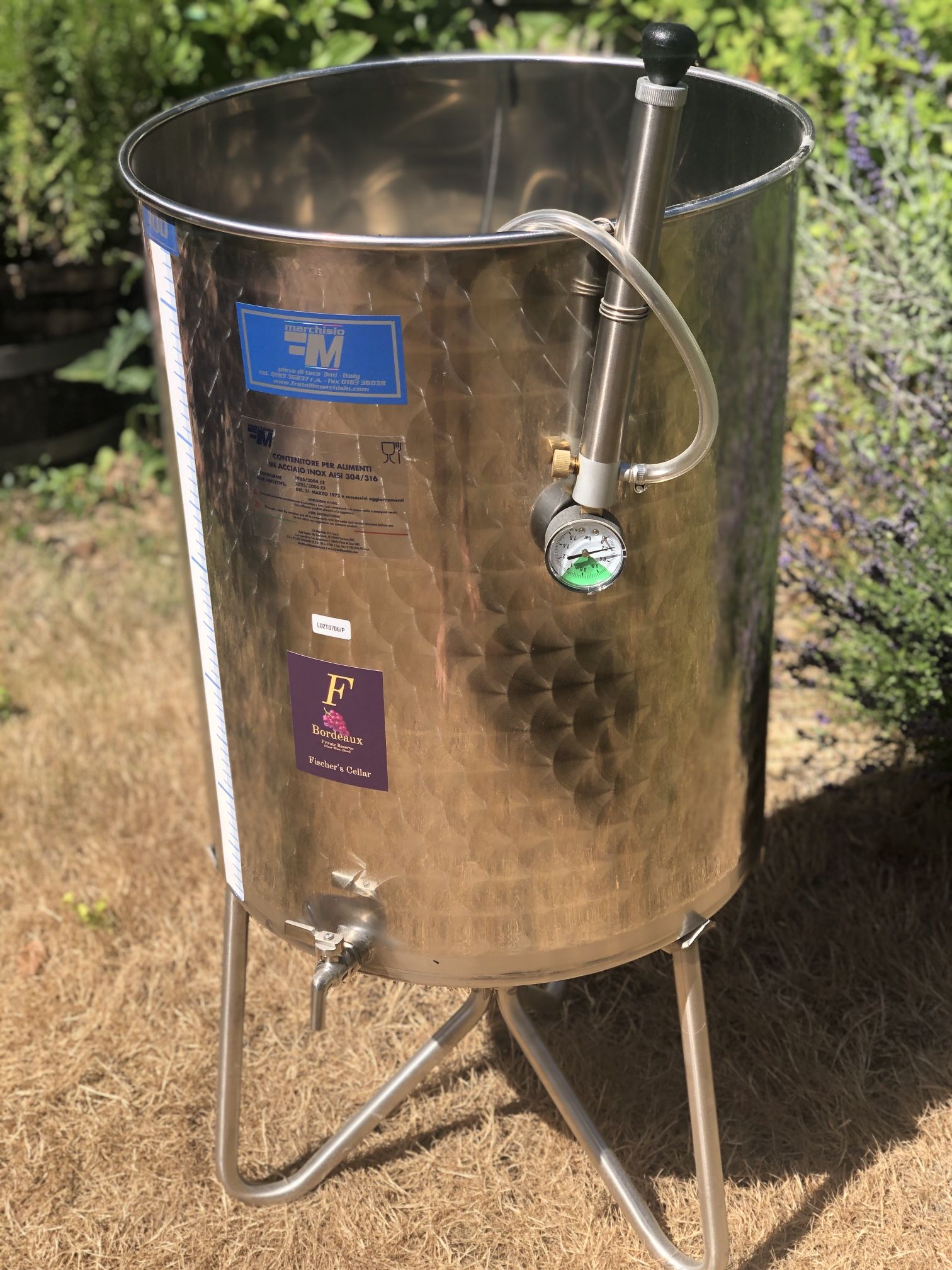 Marchisio 100 Liter Stainless Steel Fermentation Tank