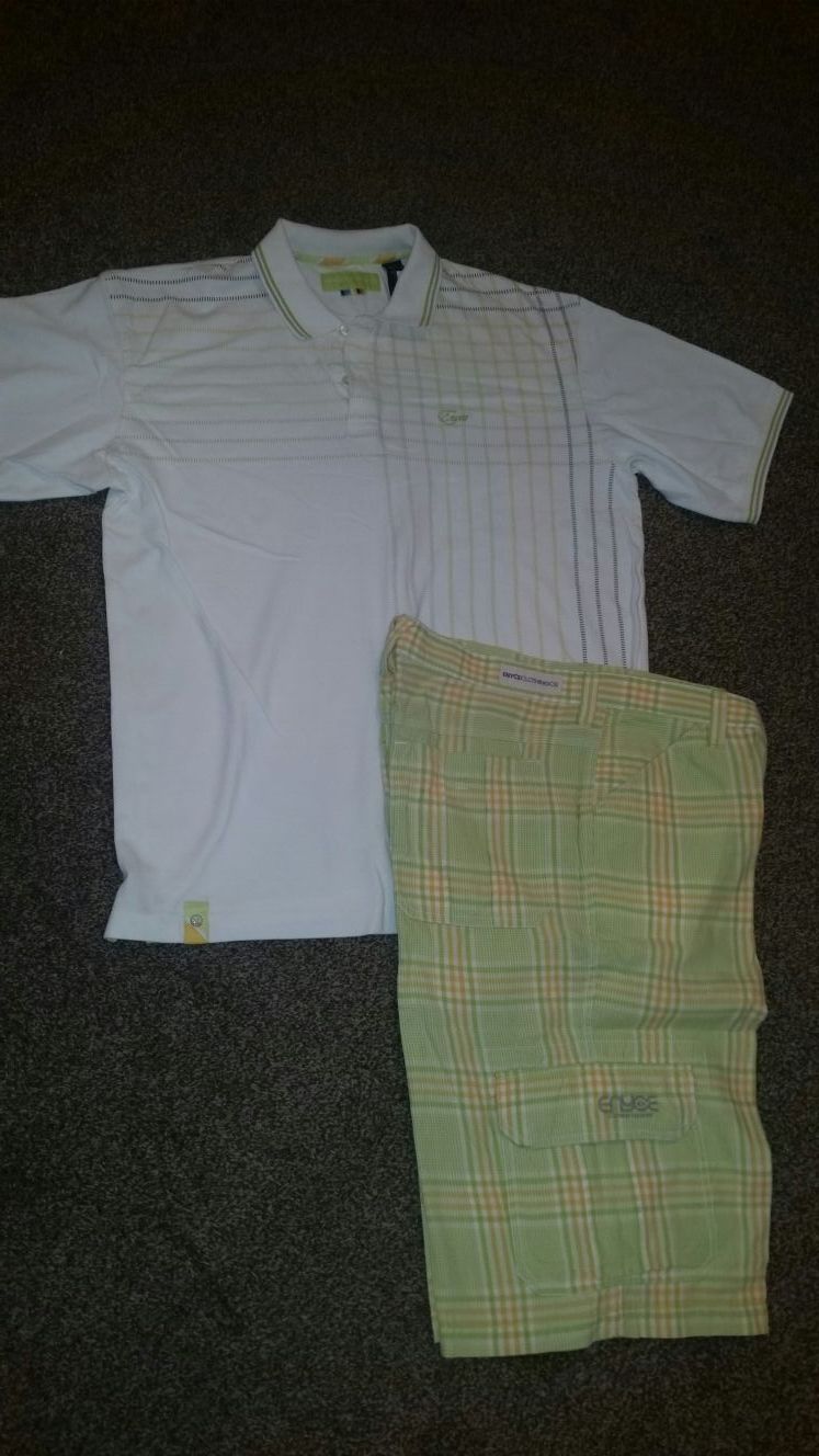 *Like New * ENYCE Clothing Co. MEN'S Size 2XL Shirt and Size 38 Shorts ( Both for $ 25 )