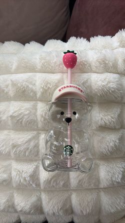 2026 Starbucks Bearista bear cup tumblers strawberry topper baseball cap 20 oz