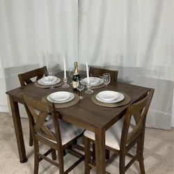 High Dining Table With 4 Chairs PERFECT FOR APARTMENT