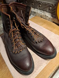 Work/casual Red Wings Boots With Oil Resistant Souls