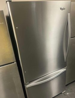 Whirlpool Bottom Freezer Refrigerator Stainless Steel
