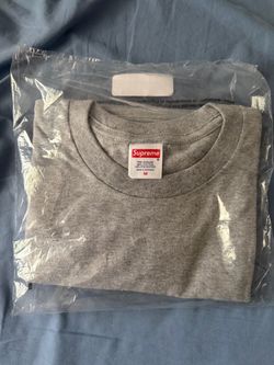Supreme Prayer Card Box Logo Tee - Medium Grey