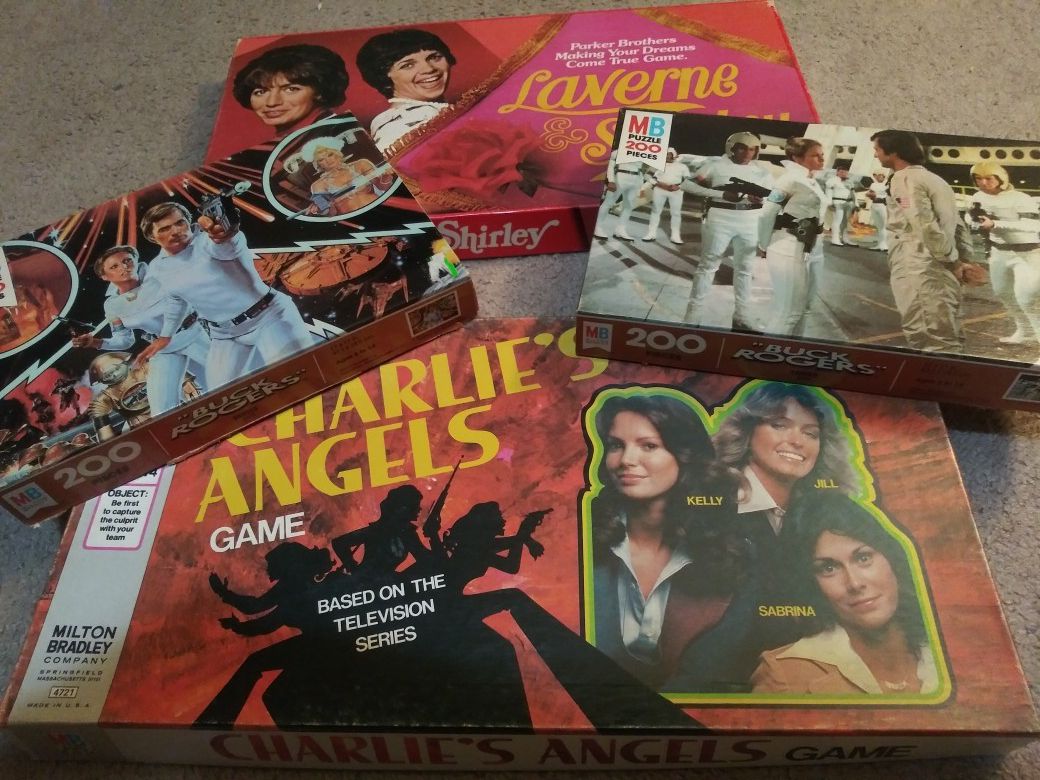 Vintage puzzles and board games.