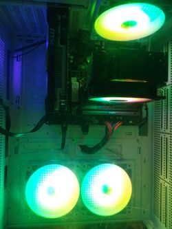 White RGB Gaming PC Custom Built Windows 11