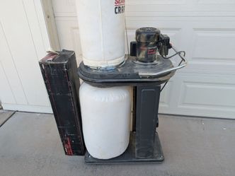 Craftsman 1 HP Dust Collector Model 113.170230 – Portable Woodshop Vacuum w/ Casters w/ collection plumbing