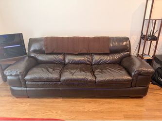 Tracker  Brown  Leather Sofa, 88” L