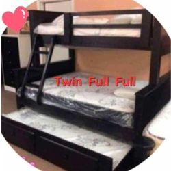 Bunk Beds Twin Full Full Pinewood Colors *****Literas Madera 100%***