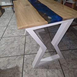 Mesa De Resina Epoxi Y Madera