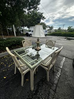 Indoor/Outdoor Glass Dining Table
