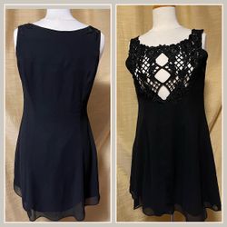 Jessica McClintock Black Dress Size 10 Petite